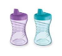 First Essentials by NUK Fun Grips Hard Spout Spill Proof Sippy Cup 10 oz 2-Pack - BPA Free Spill Proof Sippy Cup