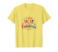 First & Fabulous: Celebrate Milestone Birthday in Style T-Shirt, Men, Lemon, XL
