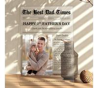 First Fathers Day Gift - Custom Acrylic Photo Plaque - In Gifts Box -Father’s Day Birthday Gifts for Dad from Daughter Son - 8.26x11.73 IN