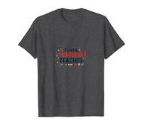 First & Fearless Teacher: Inspiring Educator Gift T-Shirt, Men, Dark Heather Grey, XXL