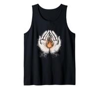 First Fire Cupped Hands Human Origins Charcoal Art Tank Top