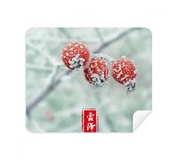 First Frost Twenty Four Solar Term Pattern Phone Screen Cleaner Glasses Cleaning Cloth 2pcs Suede Fabric