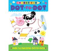 First Fun: Dot-to-Dot: Over 50 Dazzling Dot-to-Dots (Happy Fox Books) The Perfect First Puzzle Book for Kids Ages 4-6, with Engaging Activities, Fun Illustrations, Fill-in-the-Blank Prompts, and More