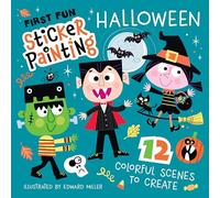 First Fun Sticker Painting: Halloween: 12 Colorful Scenes to Create (Happy Fox Books) Screen-Free Spooky Fun Paint-by-Sticker Activity Book for Toddlers and Kids Ages 4-6
