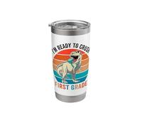 First Grade 1st School Dinosaur Stainless Steel Insulated Tumbler
