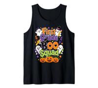 First Grade Boo Squad Ghost Pumpkin Classroom Design Tank Top