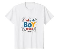First Grade Boy Squad 2023 Adventure Fun T-Shirt, Kids, White, 6 Years