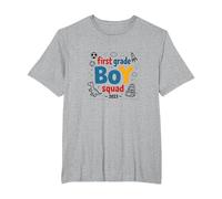 First Grade Boy Squad 2023 Adventure Fun T-Shirt, Men's Big and Tall, Heather Grey, 2X Tall