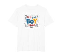 First Grade Boy Squad 2023 Adventure Fun T-Shirt, Men's Big and Tall, White, 6X Tall