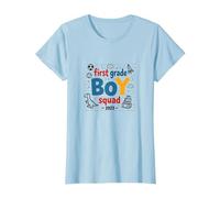 First Grade Boy Squad 2023 Adventure Fun T-Shirt, Women, Baby Blue, XS