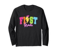 First Grade Colorful Lightning Bolt Long Sleeve T-Shirt