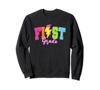 First Grade Colorful Lightning Bolt Sweatshirt