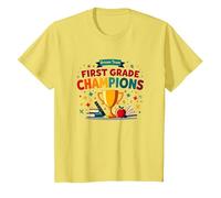 First Grade Dream Team Champions T-Shirt, Kids, Lemon, 2 Years