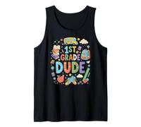 First Grade Dude Back to School Boy Student Elementary Tank Top