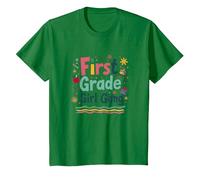 First Grade Girl Gang: Colourful School Adventure Team T-Shirt, Kids, Kelly Green, 6 Years