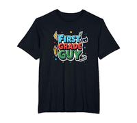 First Grade Guy School Superhero Adventure T-Shirt, Men's Big and Tall, Black, 5X Tall
