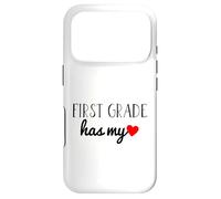 First Grade Has My Heart Teacher School Case for iPhone 17 Pro