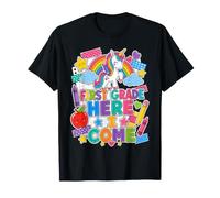 First Grade Here I Come Unicorn 1st Grader Back to School T-Shirt