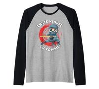 First Grade in School Ninja Here I Come Now Raglan Baseball Tee