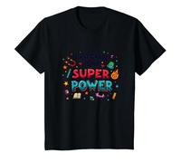 First Grade is My Super Power T-Shirt, Kids, Black, 2 Years
