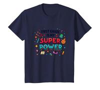 First Grade is My Super Power T-Shirt, Kids, Navy, 2 Years