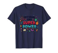 First Grade is My Super Power T-Shirt, Men, Navy, S