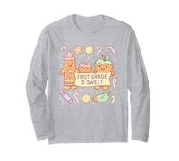 First Grade is Sweet Cute Gingerbread Design Kids Classroom Long Sleeve T-Shirt