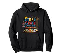 First Grade Lays the Foundation early elementary teacher Pullover Hoodie