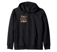 First Grade Lays the Foundation early elementary teacher Zip Hoodie