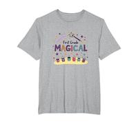First Grade Magical Learning Adventure for Young Scholars T-Shirt, Men's Big and Tall, Heather Grey, 6X Tall