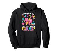 First Grade Ready School Girl Happy Student Pullover Hoodie