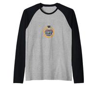 First Grade Rookie: Adorable School Emblem for Kids Raglan Baseball Tee, Men, Black/Athletic Heather, L