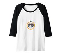 First Grade Rookie: Adorable School Emblem for Kids Raglan Baseball Tee, Women, Black/White, M