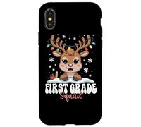 First Grade Squad Reindeer Christmas Lights Winter kids Case for iPhone X/XS