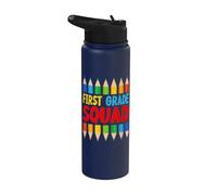 First Grade Squad Teacher School Teacher Back to School Stainless Steel Insulated Water Bottle