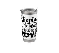 First Grade Teacher Appreciation Funny School Shaping Minds Stainless Steel Insulated Tumbler