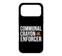 First Grade Teacher Communal Crayon Enforcer Case for iPhone 17 Pro Max