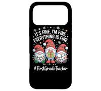 First Grade Teacher Gnome Everything Is Fine Funny Christmas Case for iPhone 17 Pro Max