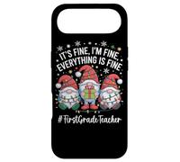 First Grade Teacher Gnome Everything Is Fine Funny Christmas Case for iPhone Air