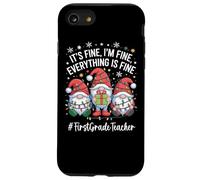 First Grade Teacher Gnome Everything Is Fine Funny Christmas Case for iPhone SE (2020) / 7/8