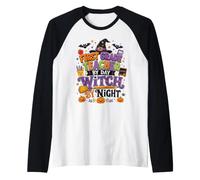 First Grade Teacher in Day Witch By Night Design Raglan Baseball Tee