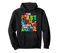 First Grade Teacher Thinks Amazing Educator Teaching Design Pullover Hoodie