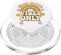 First Grade Vibes Only Fun Vintage Rainbow Flowers Graphic PopSockets PopGrip for MagSafe