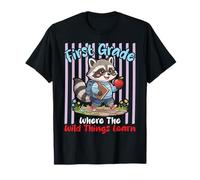 First Grade Where The Wild Things Learn Raccoon Student T-Shirt