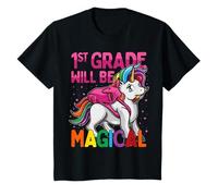First Grade Will Be Magical Unicorn 1st Grade Pink Stars T-Shirt