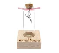 First Haircut Curl Keepsake Jar,Personalized First Curl Baby's First Lock of Hair,My First Haircut Keepsake,Custom First Haircut Photo Gift (pink)