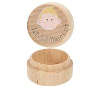 First Haircut Keepsake Piece Boy - The Cute Wooden Storage Container, The Memory Box Of The First Curl, For The House Grandparents, The Bedroom, And Girls As Well As Photo Props
