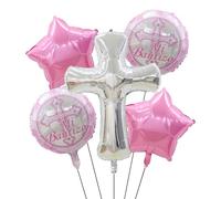 First Holy Communion Balloons - Aluminum Film Baptism Balloons First Communion Decor,Novel Party Decorations Christening Decorations