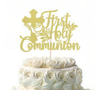 First Holy Communion Cake Topper,My Baptism/God Bless, First Holy Communion//Christening/Religious Baby Shower Party Decorations Supplies for Kids