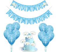 First Holy Communion Decorations,Christening Confirmation Balloon,First Communion Decorations Confirmation Decorations,Christening Decorations,Communion Balloons and Banner Set ,Baby Baptism Day
